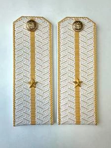 Погоны Таможенной службы белые картон звание Младший Лейтенант