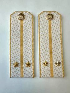 Погоны Таможенной службы белые картон звание Лейтенант