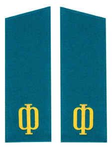 Погоны матросские Морская Авиация ВМФ СССР голубые с буквой Ф пришивные 17 размер