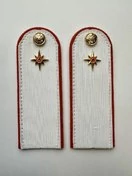 Погоны МЧС белые на рубашку Рядовой Картон