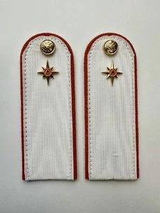 Погоны МЧС белые на рубашку Рядовой Картон