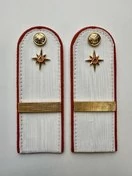 Погоны МЧС белые на рубашку Ефрейтор Картон