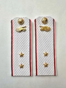 Погоны МО Танковые войска белые звание Прапорщик Картон