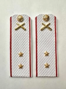 Погоны МО РВиА белые звание Прапорщик Картон