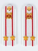 Погоны Полиции на рубашку белые звание Подполковник Картон 15см