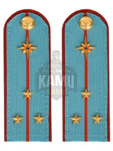 Погоны МЧС голубые на рубашку ПЛАСТИК Звание Старший лейтенант