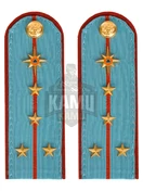 Погоны МЧС голубые на рубашку ПЛАСТИК Звание Капитан