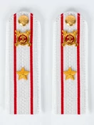 Погоны Полиции на рубашку белые 12 см звание Майор Картон