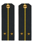 Погоны ВМФ Лейтенант ПЛАСТИК цвет черный с желтыми просветами