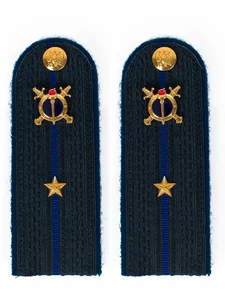 Погоны Юстиции в сборе на куртку картон 12 см звание Младший лейтенант