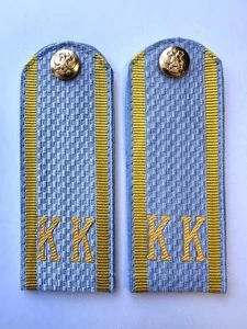 Погоны Полиции МВД кадетские Голубые КК 13 см картон в сборе с фурнитурой