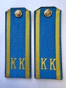 Погоны ВДВ, ВКС кадетские Голубые КК 14 см ПЛАСТИК в сборе с пуговицей