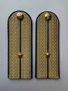 Погоны Юстиции золотые на китель Картон звание Младший лейтенант 13см