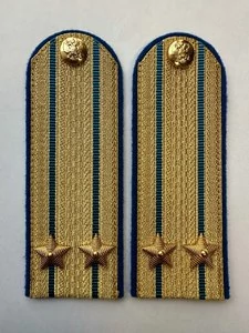 Погоны Юстиции золотые на китель Картон звание Подполковник 13см