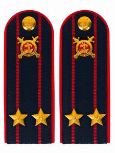 Погоны Полиции ПЛАСТИК (в сборе) укомплектованные с фурнитурой темно-синие (Подполковник) 14х5см