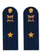 Погоны Юстиции в сборе на куртку картон звание Майор 14х5,5 см