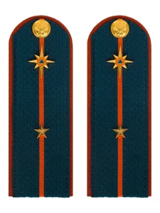 Погоны МЧС на куртку 14х5см картон (в сборе) укомплектованные с фурнитурой звание младший лейтенант