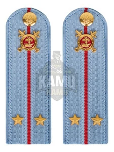 Погоны Полиция на рубашку голубые ПЛАСТИК Звание Лейтенант