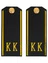 Погоны кадетские КК, сукно (12 см) с фурнитурой цвет черный