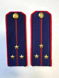 Погоны Следственный комитет КИТЕЛЬ темно-синие КАРТОН Звание Старший Лейтенант 14х5см