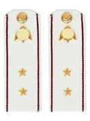 Погоны Росгвардии ФСВНГ на рубашку белые 14х5 см КАРТОН звание Прапорщик