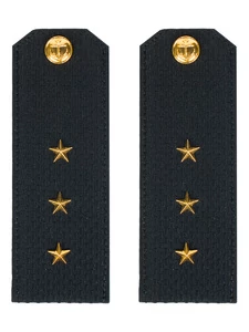 Погоны ВМФ Старший Мичман ПЛАСТИК цвет черный