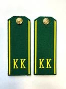 Погоны кадетские КК ПС, сукно (12 см) с фурнитурой цвет ЗЕЛЕНЫЙ
