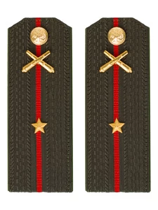 Погоны МО РВиА зеленые звание Младший Лейтенант ПЛАСТИК