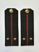 Погоны Морской пехоты повседневные Лейтенант картон цвет черный с красными просветами