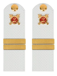 Погоны Полиции на рубашку белые ПЛАСТИК Звание Младший сержант