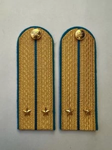 Погоны ФССП парадные золотые с фурнитурой звание Лейтенант Картон