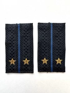 Фальш погоны Юстиции темно-синие с вышивкой звание Лейтенант