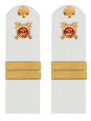 Погоны Полиции на рубашку белые КАРТОН Звание Младший Сержант 13 см