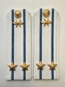 Погоны ВКС ВВС с фурнитурой белые Подполковник КАРТОН