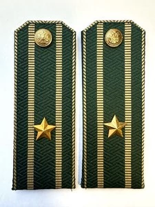 Погоны Таможенной службы на китель темно-зеленые картон звание Майор