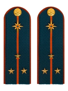 Погоны МЧС на куртку 14х5см картон (в сборе) укомплектованные с фурнитурой звание Старший лейтенант