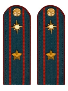 Погоны МЧС на куртку 14х5см картон (в сборе) укомплектованные с фурнитурой звание Майор