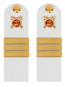 Погоны Полиции на рубашку белые КАРТОН Звание Сержант