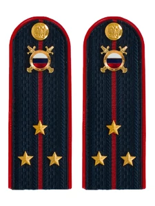 Погоны МВД внутренняя служба на куртку темно-синие ПЛАСТИК звание Старший лейтенант