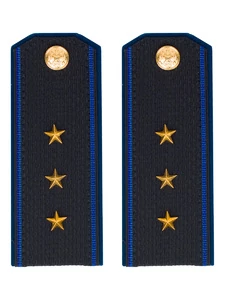 Погоны ФСБ на Китель синие картон звание Старший Прапорщик