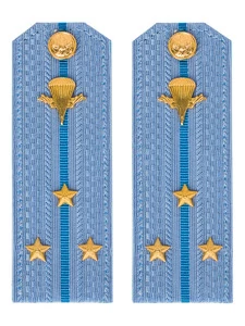 Погоны МО ВДВ голубые на рубашку Старший Лейтенант в сборе Картон
