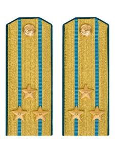 Погоны ВДВ, ВКС, ВВС парадные золотые с фурнитурой на Китель звание Полковник Картон