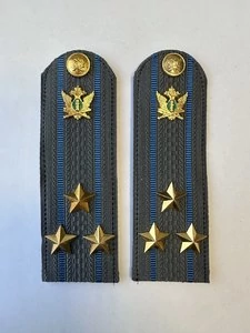 Погоны ФССП с фурнитурой серые звание Полковник картон 14х4,5см