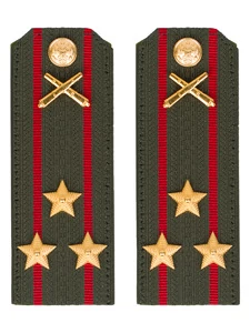 Погоны МО РВиА зеленые звание Полковник Картон