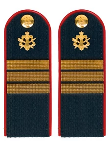 Погоны ФСИН звание Сержант ПЛАСТИК цвет темно-синий 14х5 см