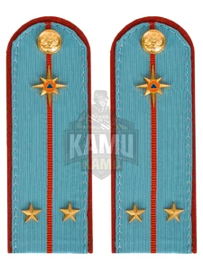 Погоны МЧС голубые на рубашку ПЛАСТИК Звание Лейтенант