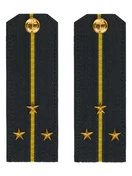 Погоны ВМФ Старший Лейтенант ПЛАСТИК цвет черный с желтыми просветами