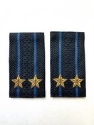 Фальш погоны Юстиции темно-синие с вышивкой звание Подполковник