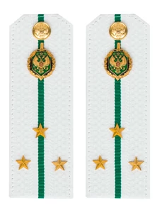 Погоны Пограничной службы ПС ФСБ в сборе КАРТОН белые звание Старший Лейтенант 14х5см