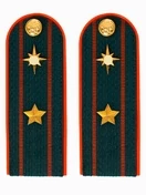 Погоны МЧС на куртку 14х5см ПЛАСТИК (в сборе) укомплектованные с фурнитурой звание Майор